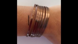 DIY Brazalete pulsera de alambre de aluminio plano [upl. by Anneliese81]