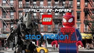 The Lego Amazing Spiderman vs Rhino stop motion [upl. by Nakre]