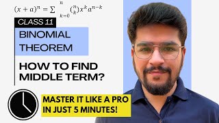 Find Middle Term in Binomial Expansion Easily🔥 5Minute Mastery [upl. by Johny642]