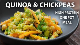 One Pot CHICKPEA AND QUINOA Recipe  Easy Vegetarian and Vegan Meals  Quinoa Recipes [upl. by Aydne]