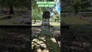 Wow What An Incredible Transformation  shorts cleaning cemetery headstone [upl. by Kelleher]