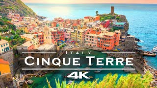 Cinque Terre Italy 🇮🇹  by drone 4K [upl. by Favin]