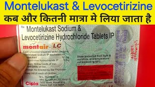 Levocetirizine hydrochloride and montelukast tablets uses in hindi  montair lc tablet  montek lc [upl. by Iridissa]