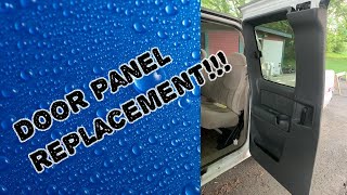 HOW TO 0306 Silverado ext cab rear door panel replacement Interior Swap Part 1 [upl. by Yadrahs]