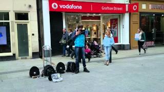 Time To Say Goodbye  A brilliant busker in Dublin [upl. by Griffie]