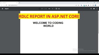 Create RDLC Report in ASPNET Core application [upl. by Hsilgne]