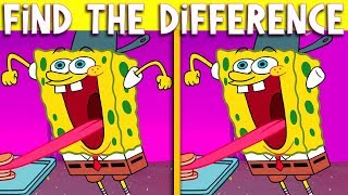 FIND THE DIFFERENCE Spongebob Squarepants  Spot the difference Brain Games for Kids [upl. by Gahl]