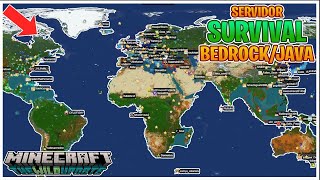 EL MEJOR SERVIDOR SURVIVAL Y DE LA TIERRA para Minecraft Bedrock 12051  Java y Bedrock 2024 [upl. by Nylaehs]