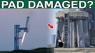 Starship Launch Pad Aftermath Revealed Tower Damaged [upl. by Spielman]