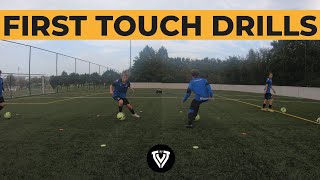 First Touch Drills  Change of Direction  Football  Soccer Training  U10  U11  U12  U13  U14 [upl. by Eniksre]