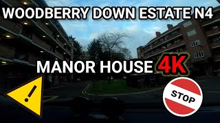 OMH BLOCK Woodberry Down Estate  Manor house  N4  LONDON HOODS IN 4K [upl. by Gene]