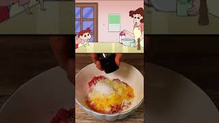 Shin chan anime cooking in real life [upl. by Inahteb]