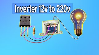 Inverter 12v to 220v 150W using only Transistor very simple [upl. by Lorre]