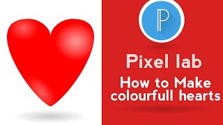 How to make 3D heart png image on pixel lab [upl. by Ellenaj]