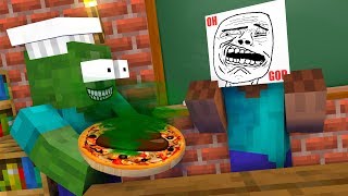 Monster School  COOKING CHALLENGE CHALLENGE  Minecraft Animation [upl. by Eek]