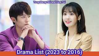 Tong Meng Shi and Xing Fei  Drama List 2023 to 2016 [upl. by Hackathorn]