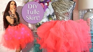 DIY Tulle Skirt No Sew  Easy DIY Tulle Skirt [upl. by Desmund]