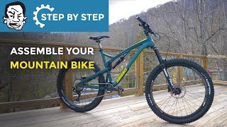 Assembling your new mountain bike with minimal tools [upl. by Nodyl65]