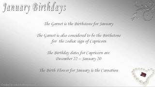 January Birthstone  Capricorn Garnet [upl. by Gilberte297]