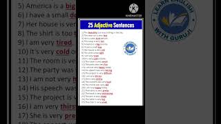 25 Adjective sentence in english english basicenglishspeaking [upl. by Struve]