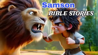 Samson Bible Story 🙏 stories bible cartoon aicartoon videos history [upl. by Ilaire]