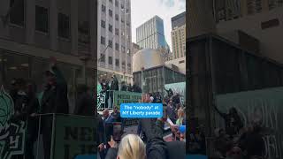 quotNobodyquot shows up to the NY Liberty parade [upl. by Nayarb]