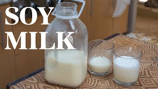 SOY MILK  Make your own at home No quotbeanyquotflavor Froths beautifully [upl. by Adeirf170]