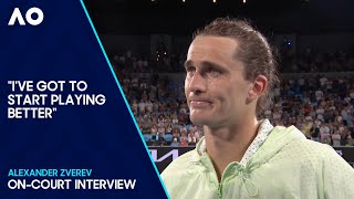 Alexander Zverev OnCourt Interview  Australian Open 2024 First Round [upl. by Esilec]