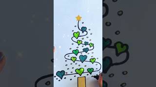 Dessin facile sapin de Noël 🎄 loisirs créatifs 💚 [upl. by Bathilda]