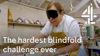 Great Pottery Throw Down  The Hardest Blindfold Challenge Ever [upl. by Sirehc]