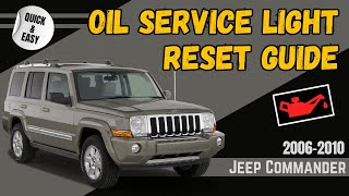 Jeep Commander 20062010 Ultimate Oil Service Light Reset Tutorial 🚗🔧 [upl. by Neenwahs]