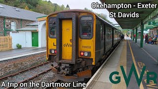 GWR Class 150 Review  Okehampton to Exeter St Davids 121023 [upl. by Naraj]