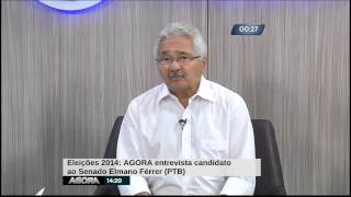 Meio Norte No Agora Elmano Ferrer fala do seu crescimento nas pesquisas para o Senado 160914 [upl. by Patterman]