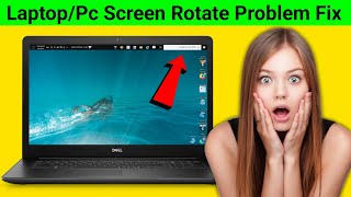 Laptop Screen Rotate Problem Solve  How To Fix Rotate Monitor 90 Degrees Windows 10 [upl. by Fulton153]