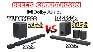 LG S95QR 915ch Dolby Atmos vs JBL Bar 1000 714ch Dolby Atmos Soundbar Specs Comparison💥🔥 [upl. by Aural]