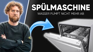 Spülmaschine pumpt NICHT ab  Mach das wenn das Wasser nicht mehr abläuft [upl. by Muiram]