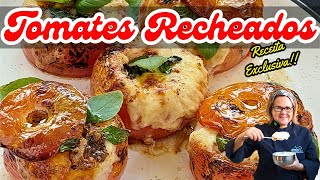 TOMATE RECHEADO A MELHOR ENTRADA DA CEIA DE NATAL RECEITA EXCLUSIVA DA VÂNIA CULINÁRIA [upl. by Nedda]