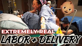 INTENSE 21 HOUR LABOR amp DELIVERY Induction  RAW amp REAL Birth Vlog BradAndLex [upl. by Iams]