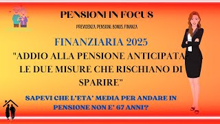 Pensioni in Pericolo Le Due Misure che Stanno per Sparire per Sempre [upl. by Osrock]