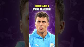 Rodri takes swipe at Arsenal 🗣️ shorts [upl. by Annauqaj973]