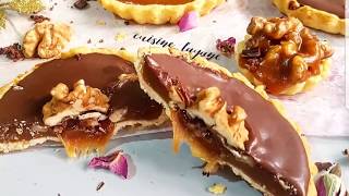 تارت بالكراميل و الشوكولاتة سهلة tarte caramel et chocolat [upl. by Hall769]