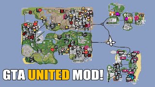 All Three GTA Maps in One Game Liberty City Vice City San Andreas  New GTA UNITED Mod [upl. by Vallonia]