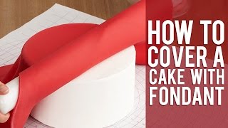 How to Cover a Round Cake with Fondant [upl. by Manly]