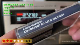 Memorex CRX II 90 Type II Korea 1987 Test for agfabasfcom [upl. by Jessamine109]