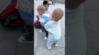 Twins Fighting Over Toys baby twinbrothers cute twins funny viral cutebabytwinmomentssmile [upl. by Hsan]