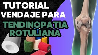 VENDAJE para tu TENDINOPATIA ROTULIANA para la actividad deportiva  2 maneras [upl. by Derfnam]