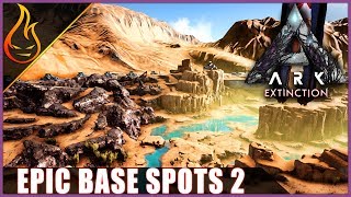 ARK Survival Evolved Extinction DLC Amazing Base Locations Desert Biome Edition [upl. by Yanahs]