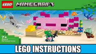 LEGO Instructions  Minecraft  21247  The Axolotl House [upl. by Freddie331]