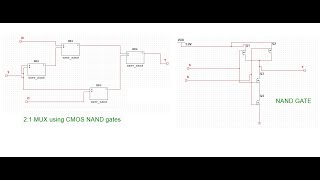 Design 21 MUX using CMOS NAND gates using MULTISIM Part 1 [upl. by Siriso]