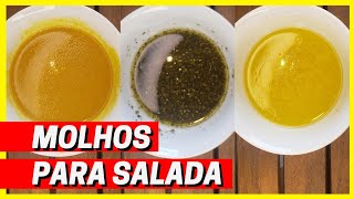 3 MOLHOS PARA SALADA CASEIROS l Super Fáceis e Saudáveis [upl. by Nealy100]